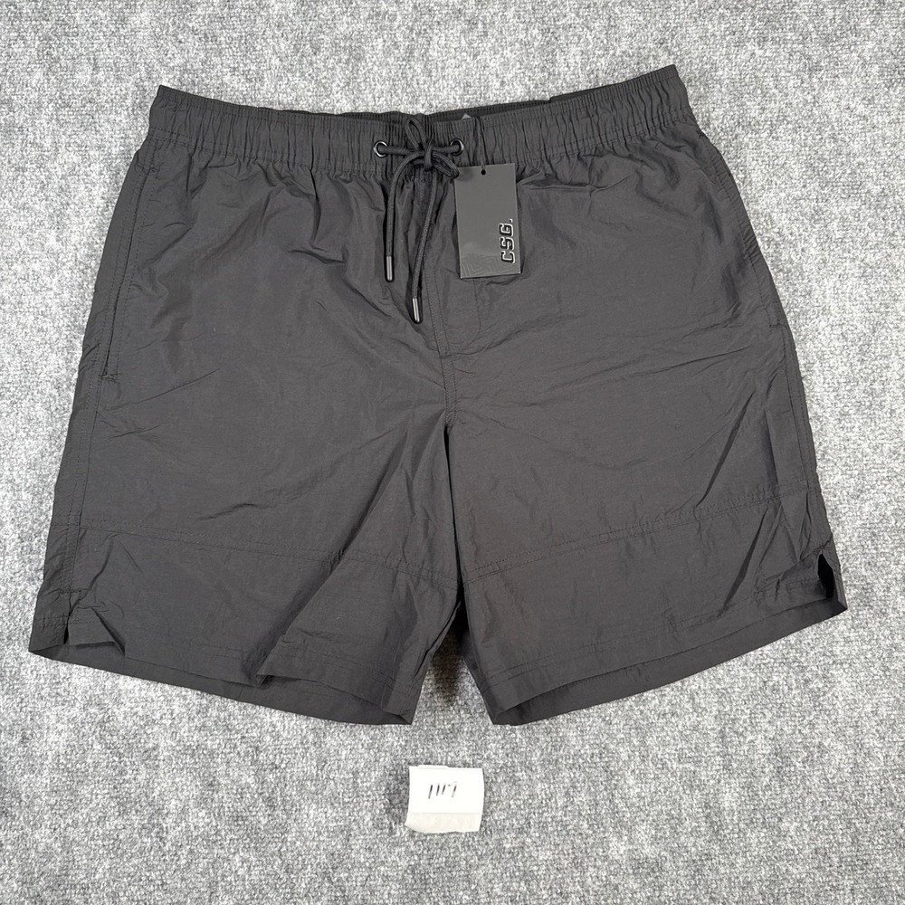 CSG City Wind Shorts Mens Large Black 8 Inch Inseam NWT